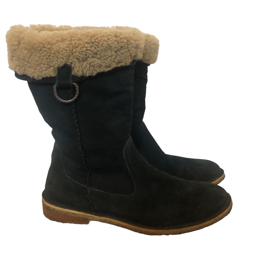 Ugg Australia Daphne Boots Suede Mid Calf Sheepskin